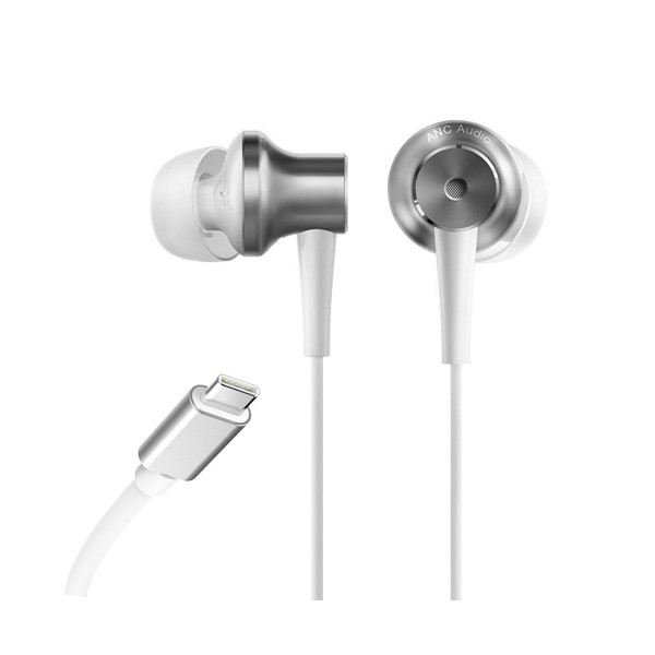 Xiaomi mi tipo c blanco auriculares con cancelación de ruido audio hi-res y conector tipo c